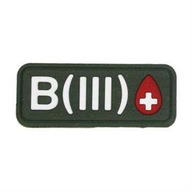 Патч ПВХ "Группа крови" B (III) Rh+ 944098182