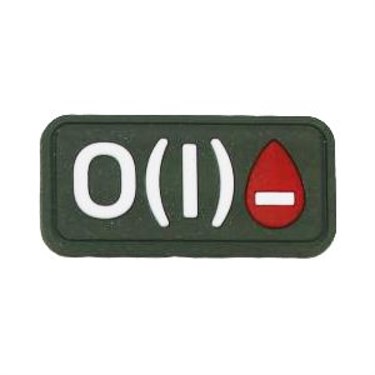 Патч ПВХ "Группа крови" O (I) Rh- 690630417