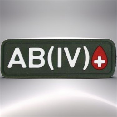 Патч ПВХ "Группа крови" AB (IV) Rh+ 976540351