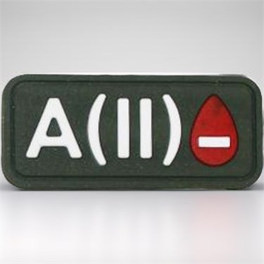 Патч ПВХ "Группа крови" A (II) Rh- 75048474